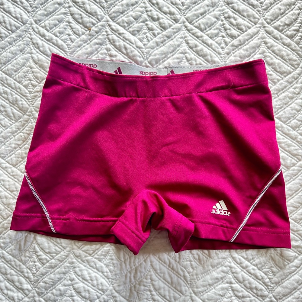 Adidas Pink Athletic Shorts with Moisture-Wicking Fabric Women's M